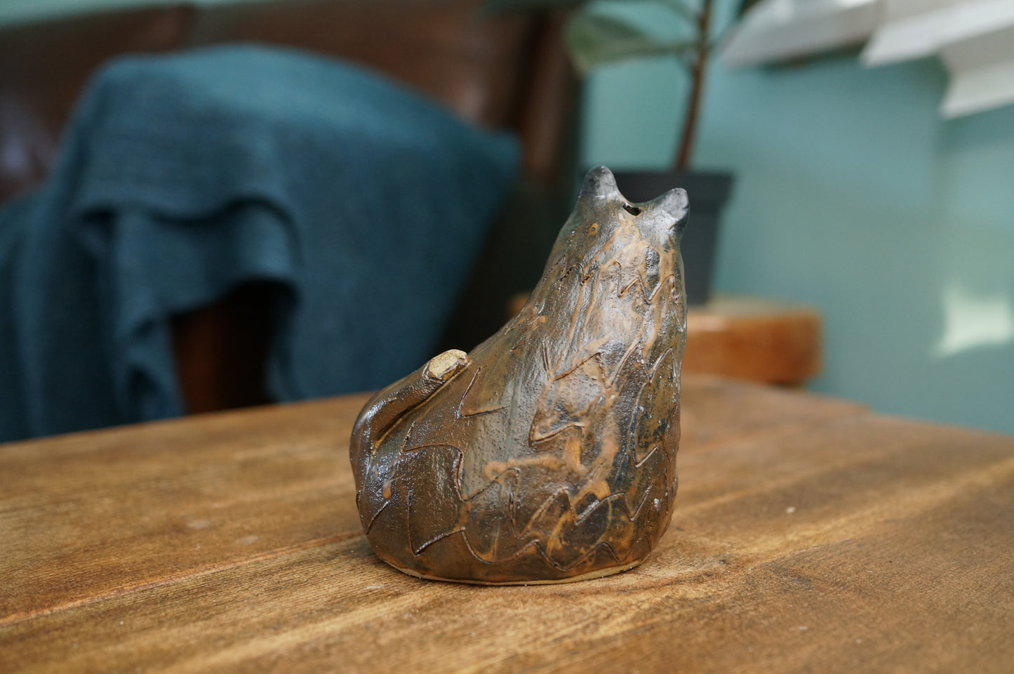 Brown Fox Vase