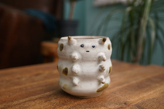 Matt White Caterpillar Mug