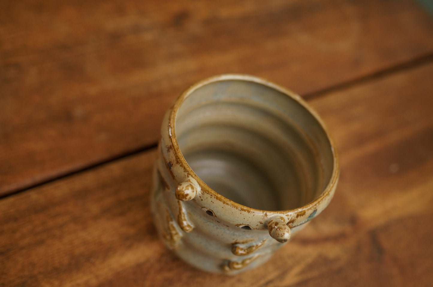 Grey Green Caterpillar Mug