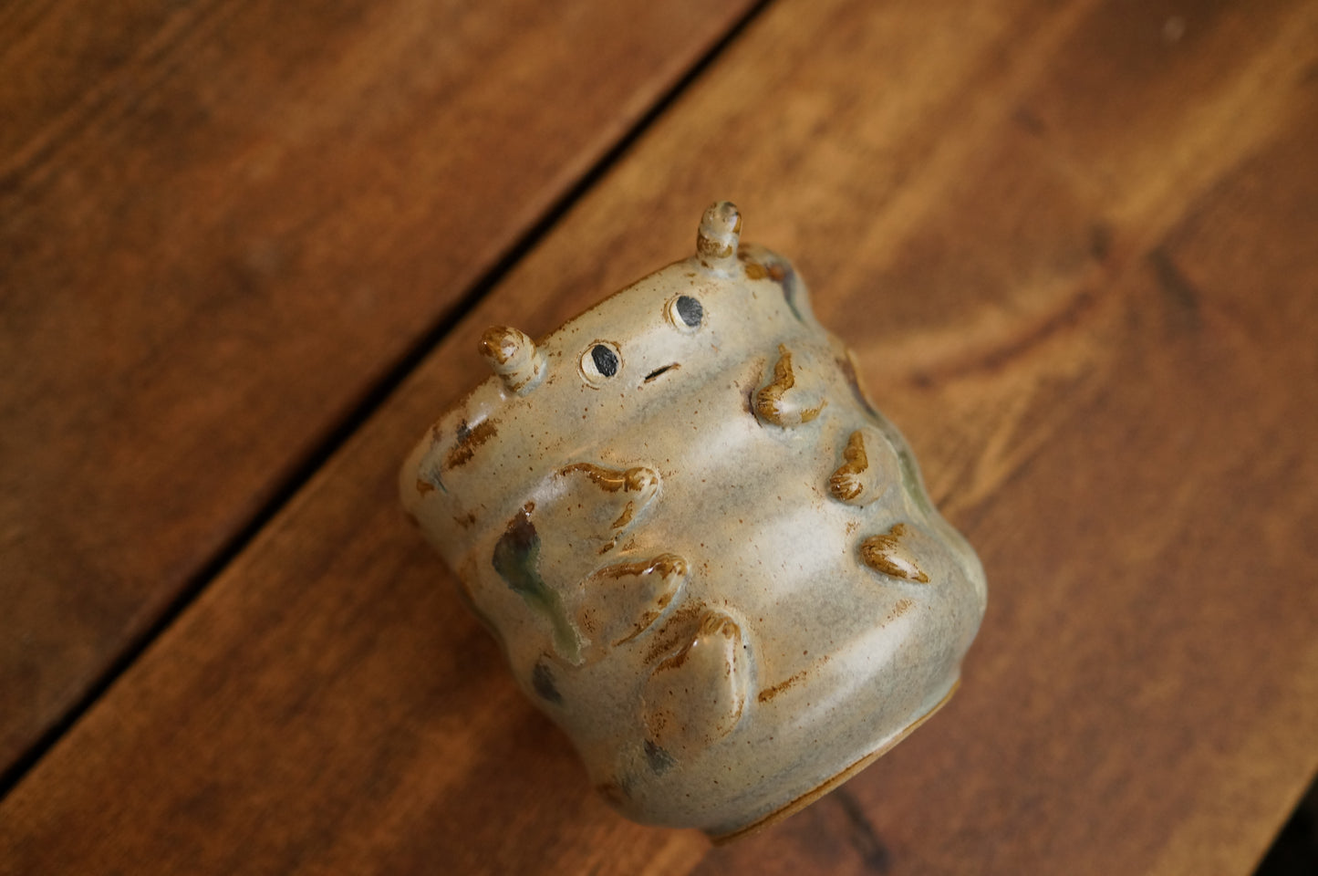 Grey Green Caterpillar Mug