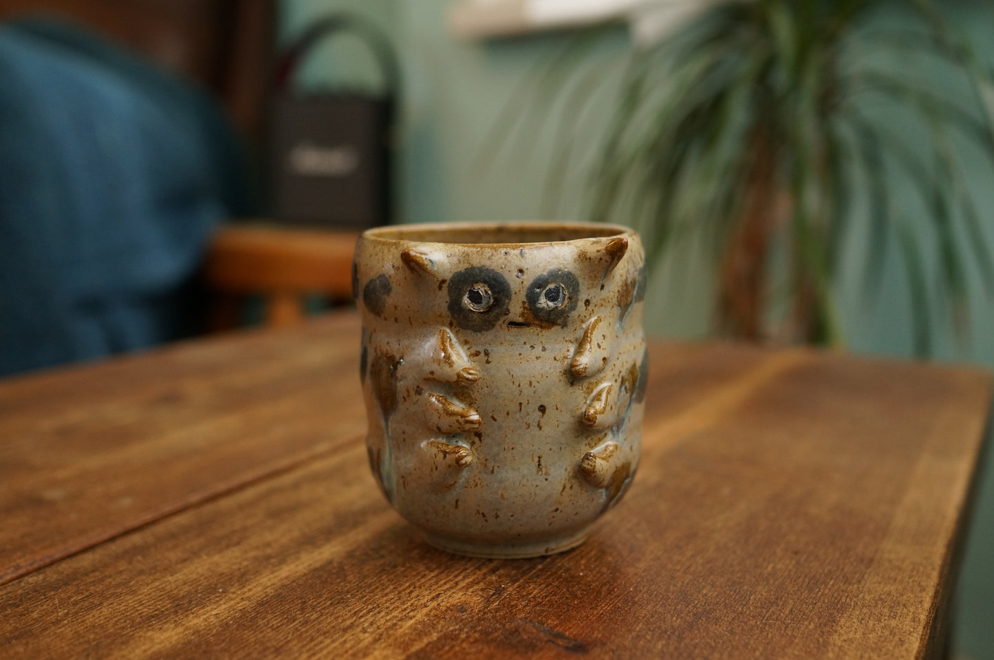 Grey Green Caterpillar Mug