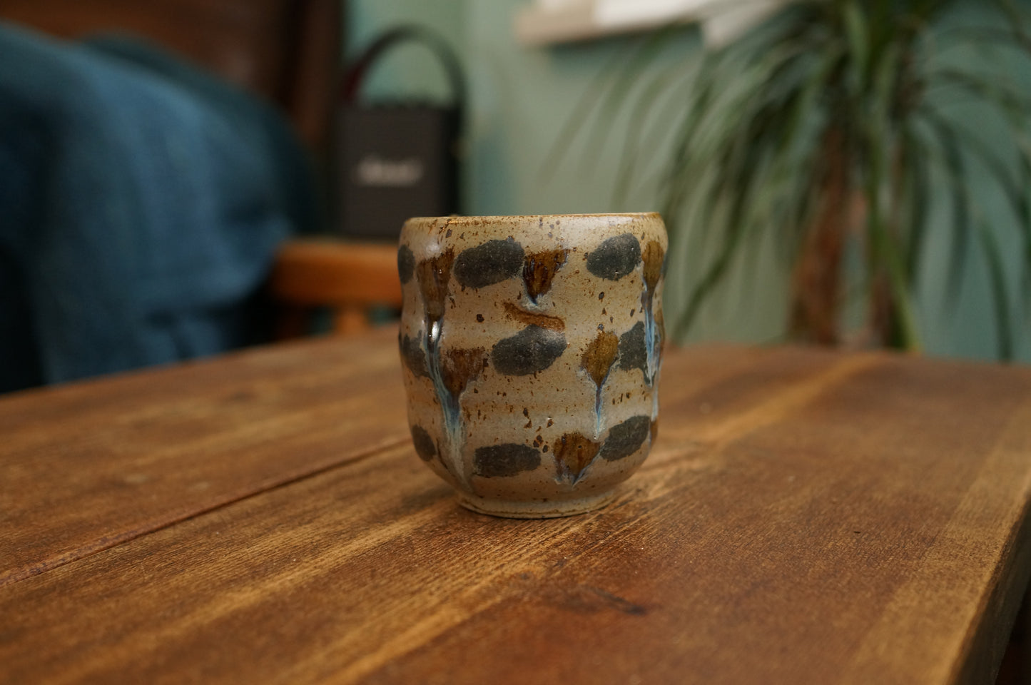 Grey Green Caterpillar Mug