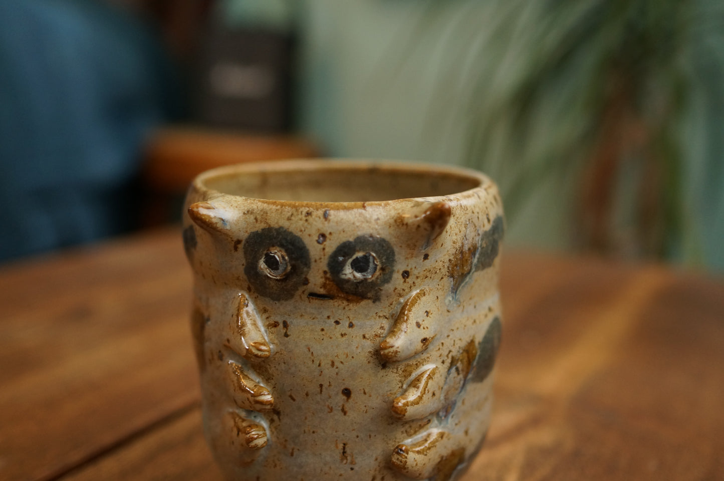 Grey Green Caterpillar Mug