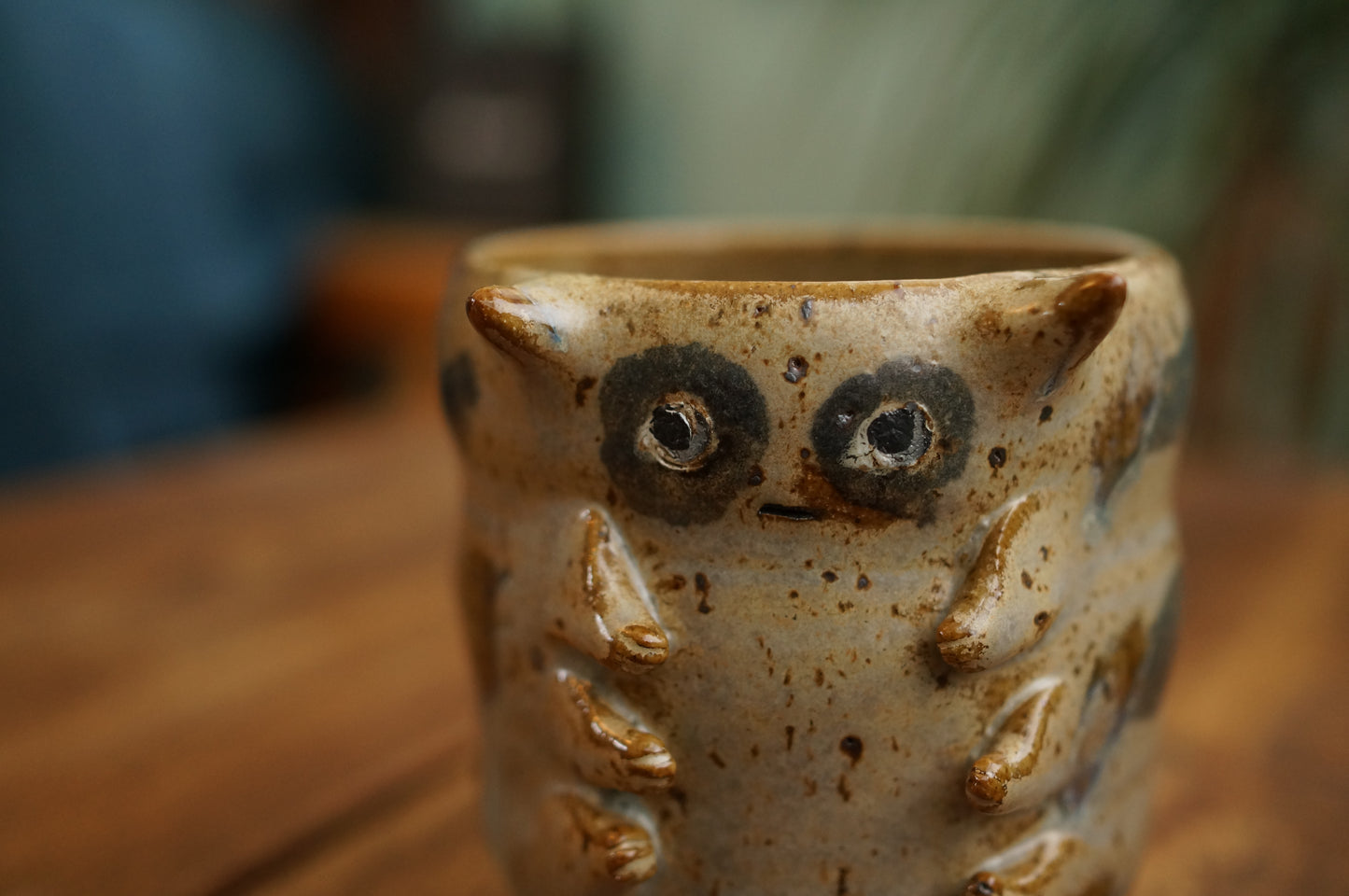 Grey Green Caterpillar Mug