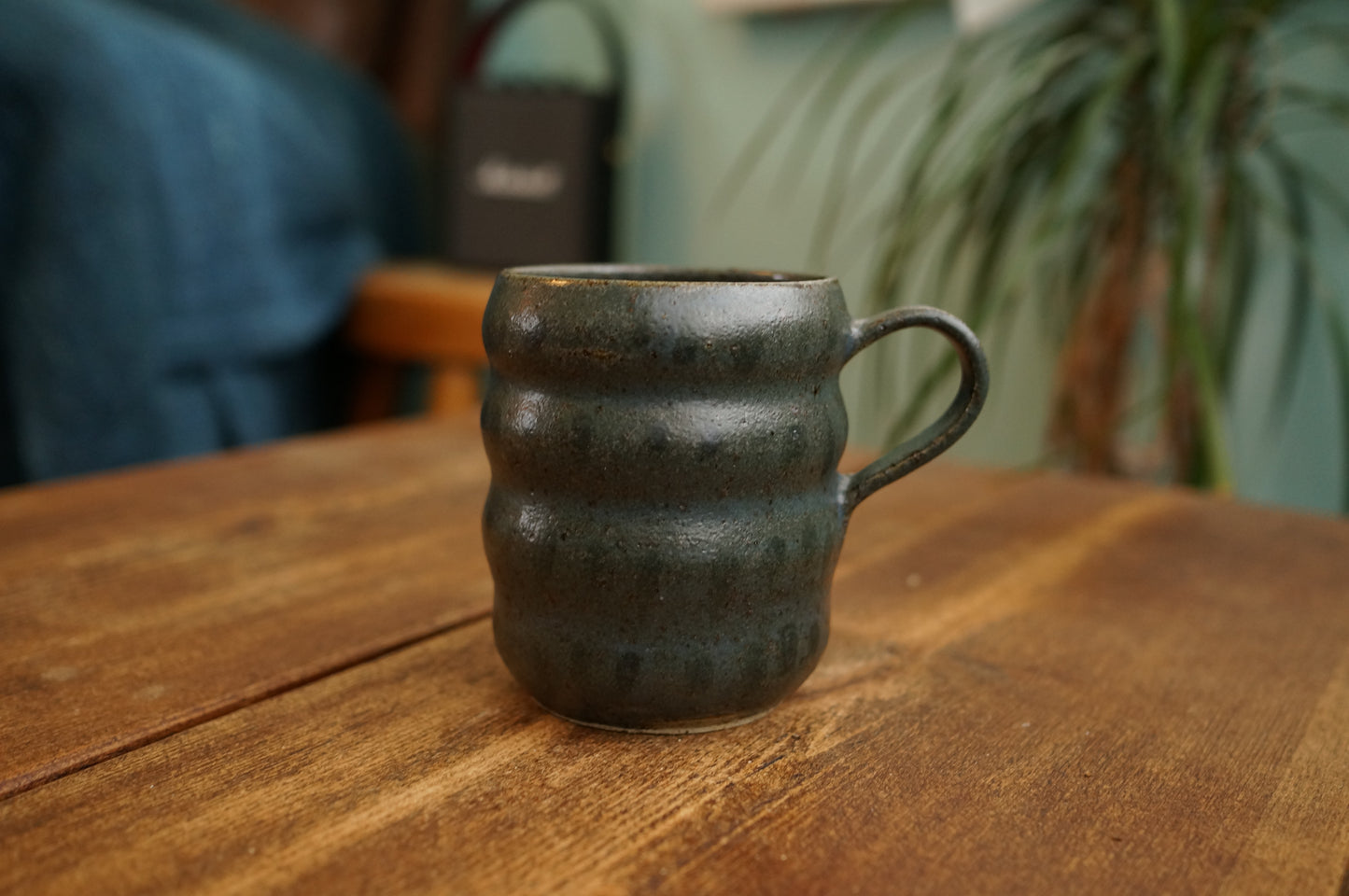 Blue Caterpillar Mug