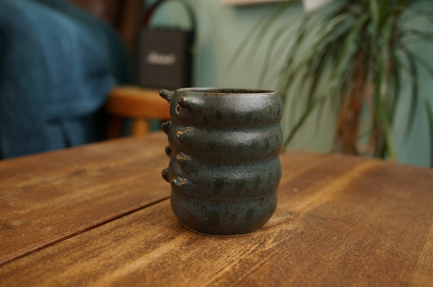 Blue Caterpillar Mug