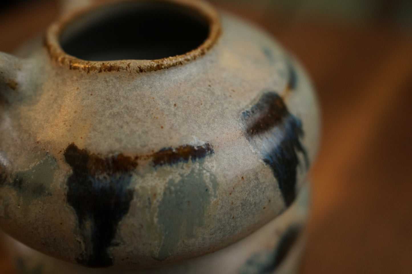 Grey Green Caterpillar Vase