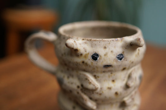 Matt White Caterpillar Mug