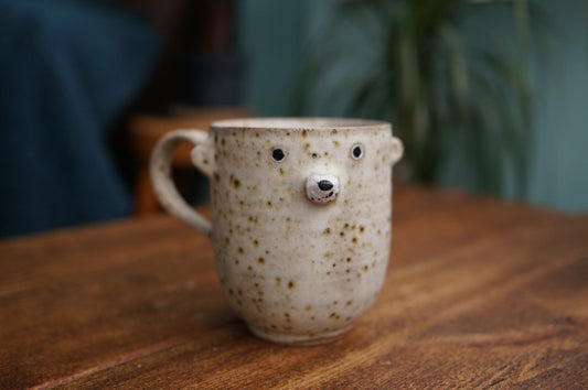 Matte White Bear Mug