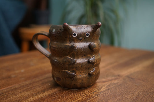 Matte Brown Caterpillar Mug