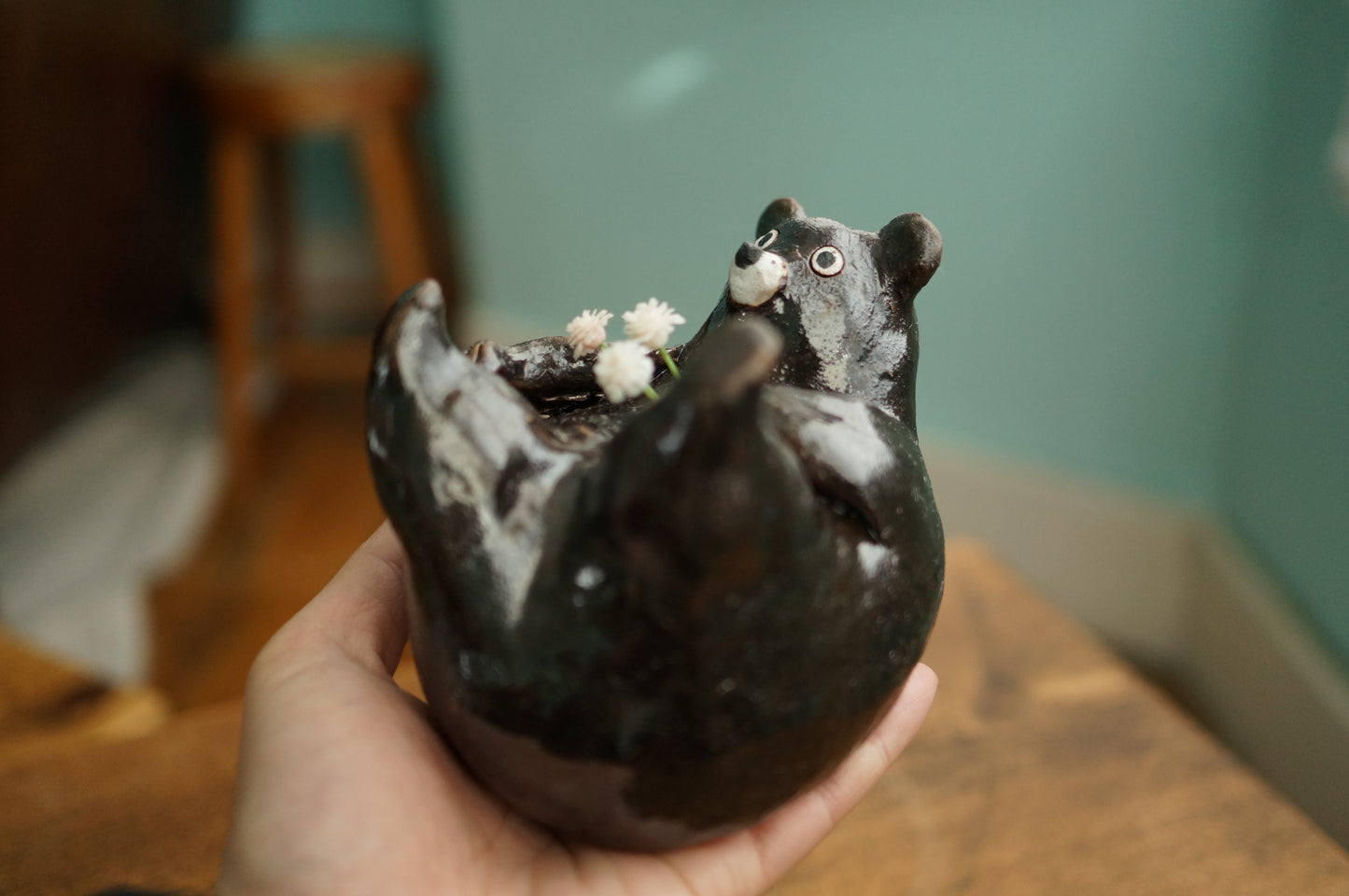 Black Bear Vase