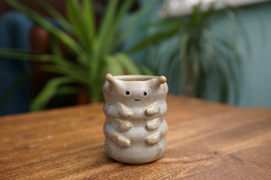 Mini Grey Green Caterpillar Vase