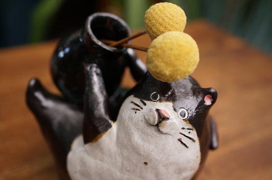 Black Cat Vase