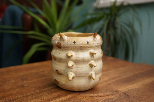 Yellow Caterpillar Vase / Planter