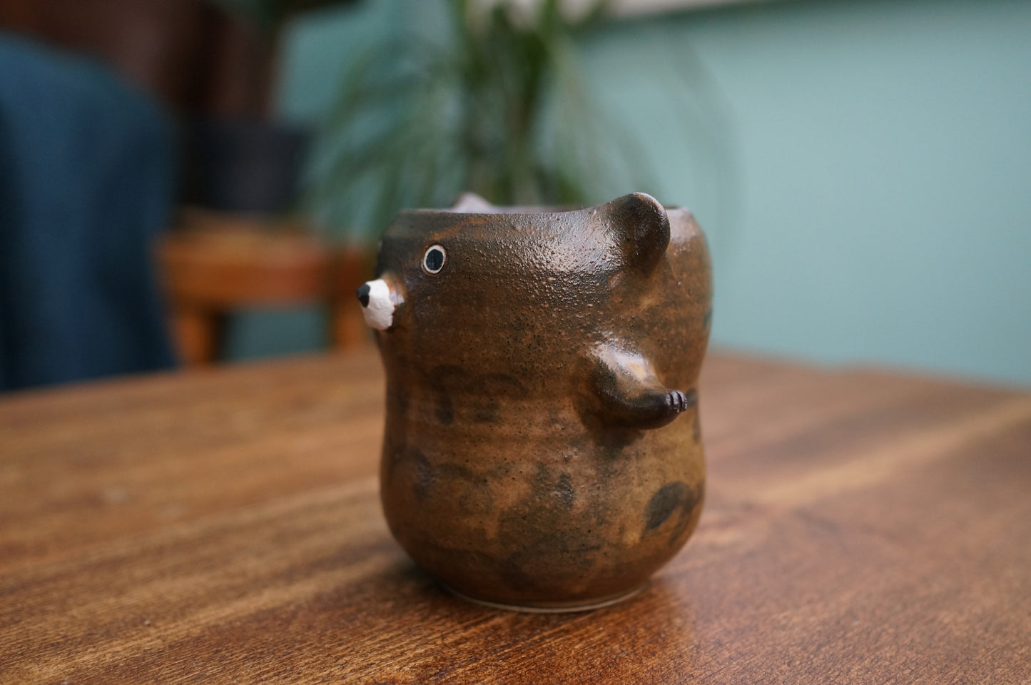 Matte Brown Bear Cup