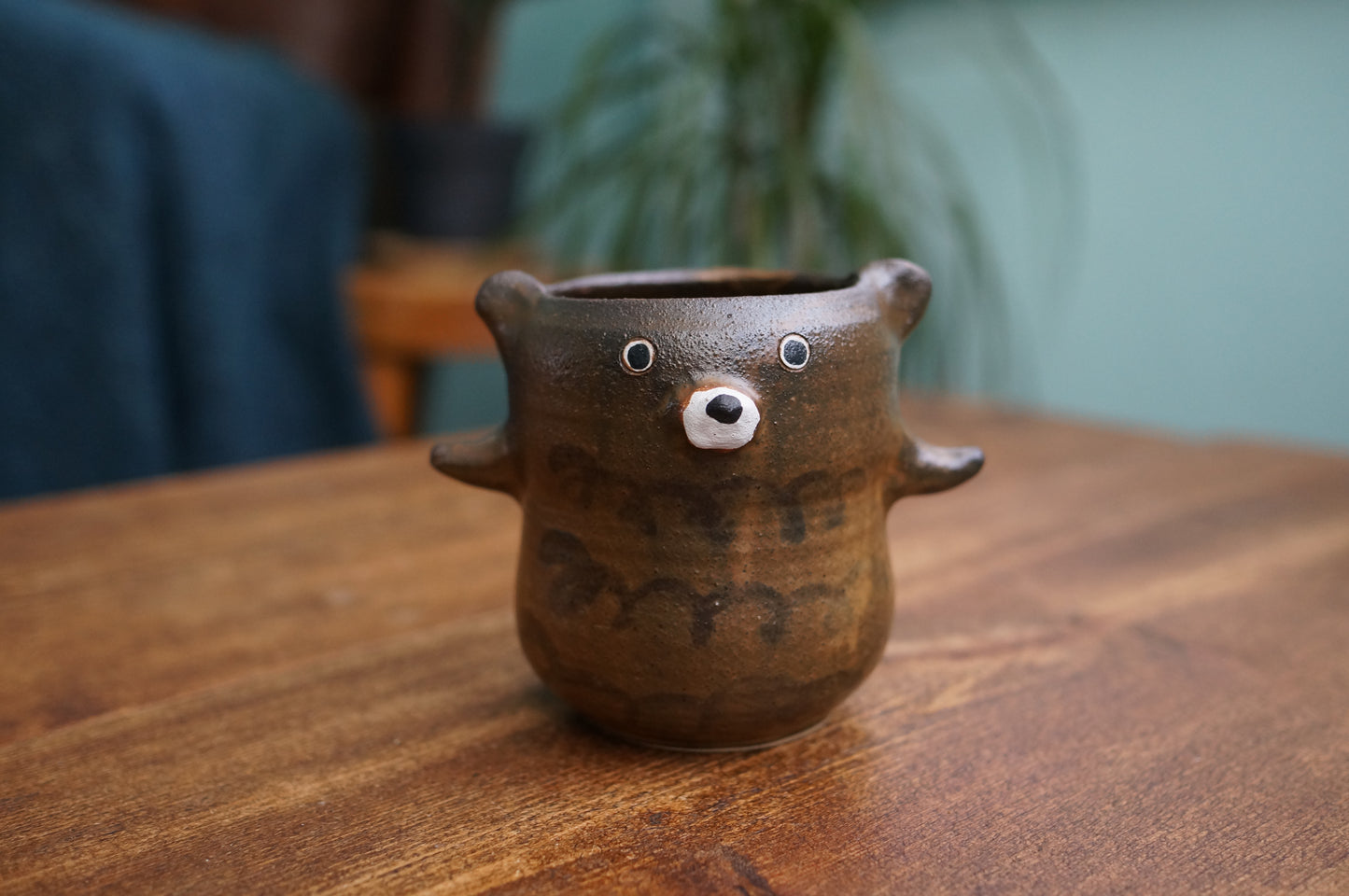 Matte Brown Bear Cup