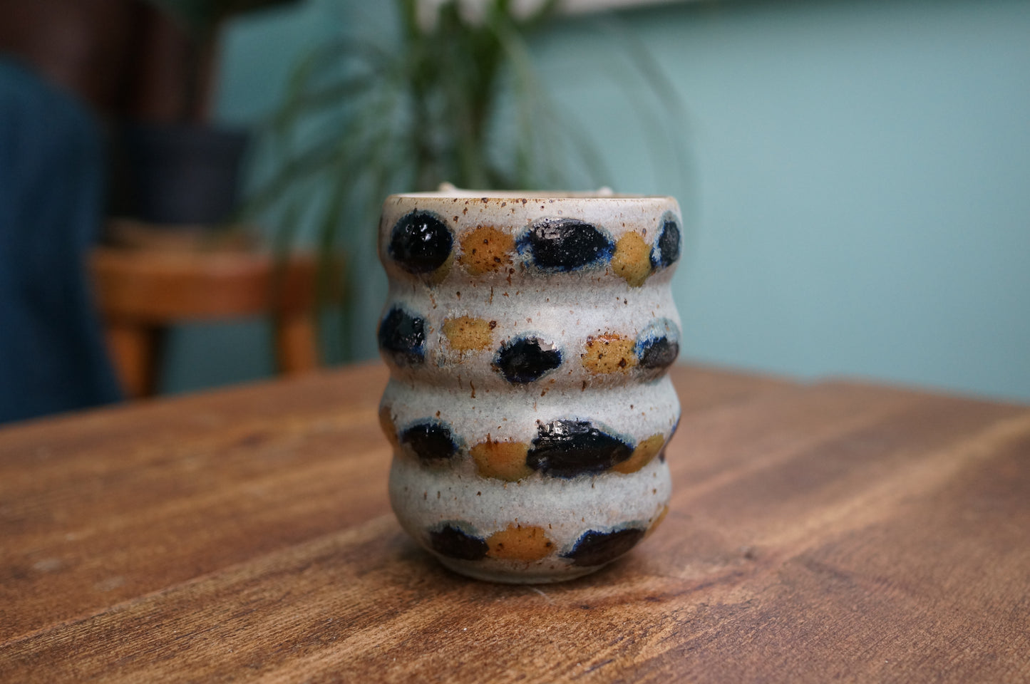 Grey Green Caterpillar Mug