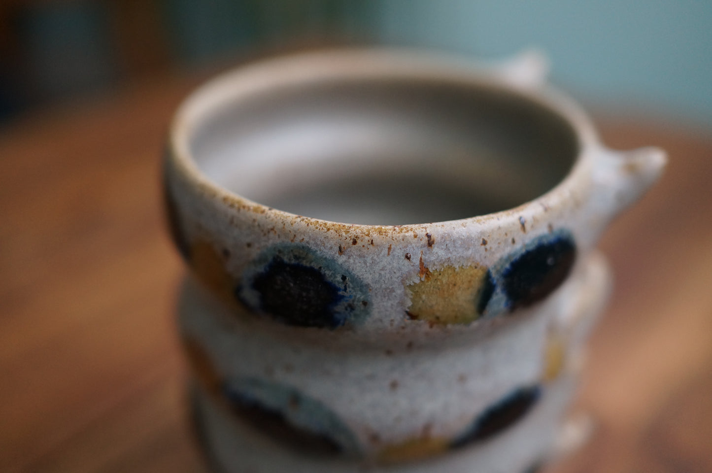 Grey Green Caterpillar Mug