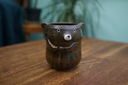 Matte Brown Bear Cup