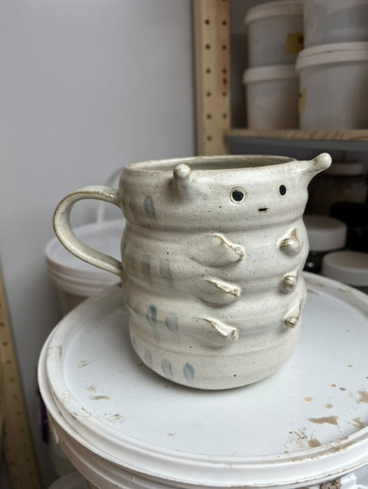 Satin White Caterpillar Mug (For Melainie)